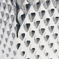 Simple Designs 12" Petite Hammered Chrome Square Table Lamp