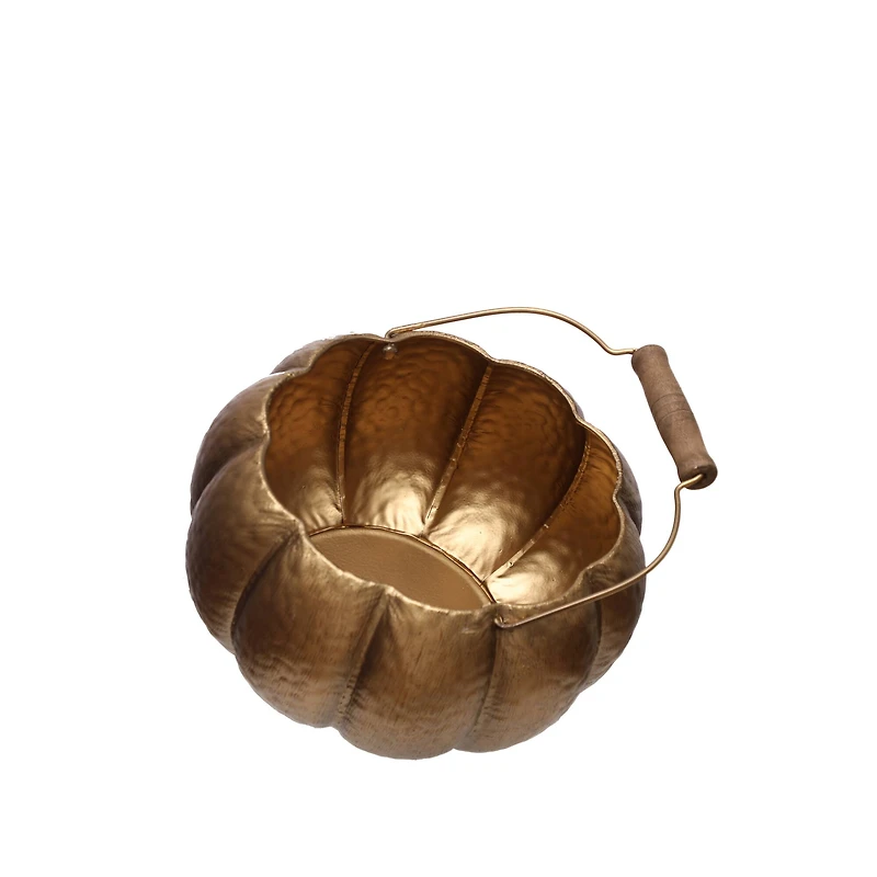 Gold Pumpkin Decorative Container by Ashland