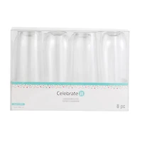 9oz. Clear Plastic Stemless Champagne Flutes by Celebrate It™, 8ct.