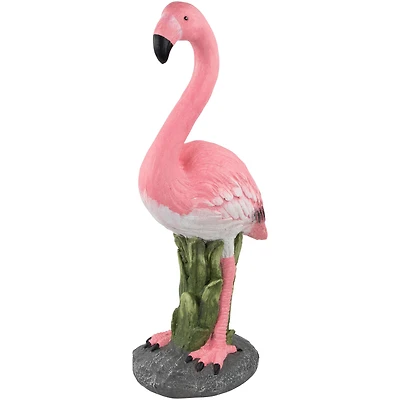 25.5" Pink Standing Flamingo Outdoor Garden Statue