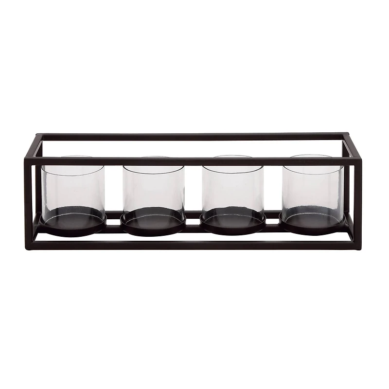 18'' Black Iron Contemporary Votive Candle Holder