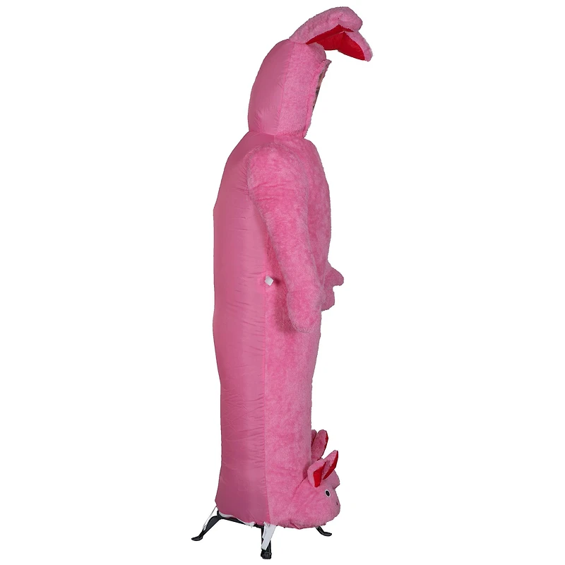 6ft. Photorealistic Airblown® Inflatable Mixed Media Ralphie with Pink Fuzzy Plush Bunny Suit