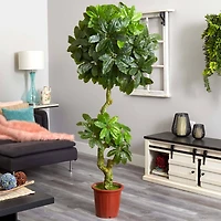 6ft. Potted UV Resistant Umbrella Artificial Tree