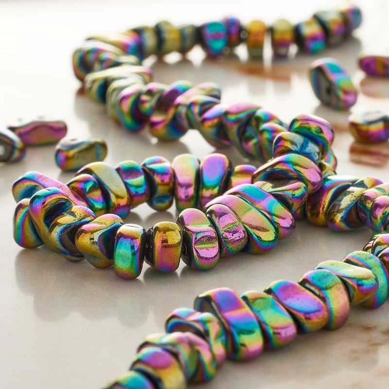 Iridescent Hematite Chip Beads by Bead Landing™