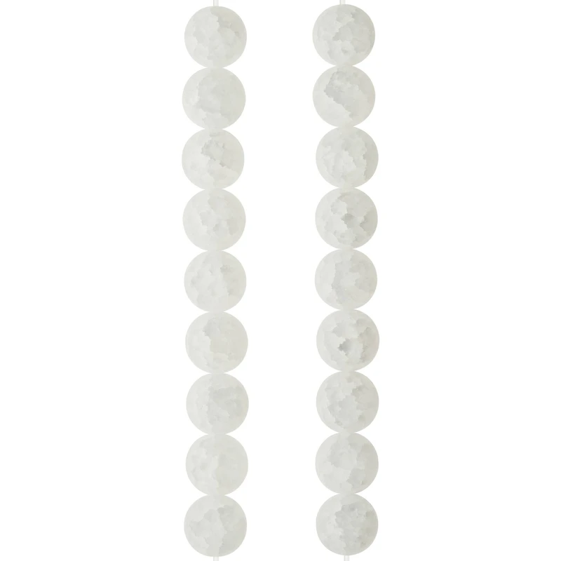 White Quartz Round Beads, 10mm by Bead Landing™