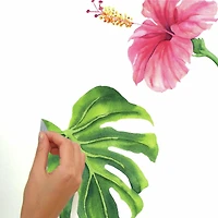 RoomMates Tropical Hibiscus Flower Peel & Stick Decals