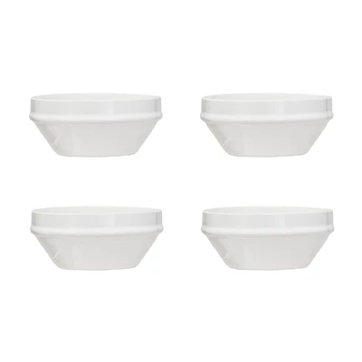 Hello Honey® 6.5" Classic Elegance Antique White Stoneware Bowls, 4ct.