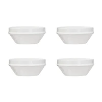 Hello Honey® 6.5" Classic Elegance Antique White Stoneware Bowls, 4ct.