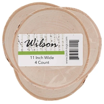 Wilson® Enterprises 11" Thick Birch Rounds, 4ct.