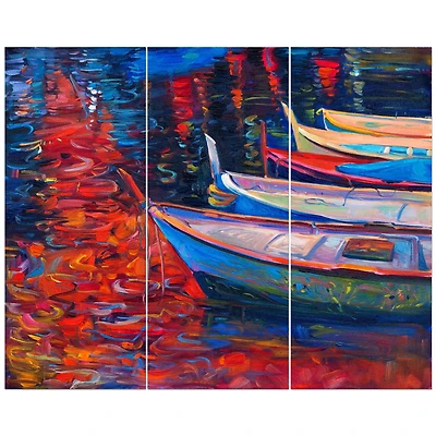 Designart - Wooden Sailboat Over Ocean