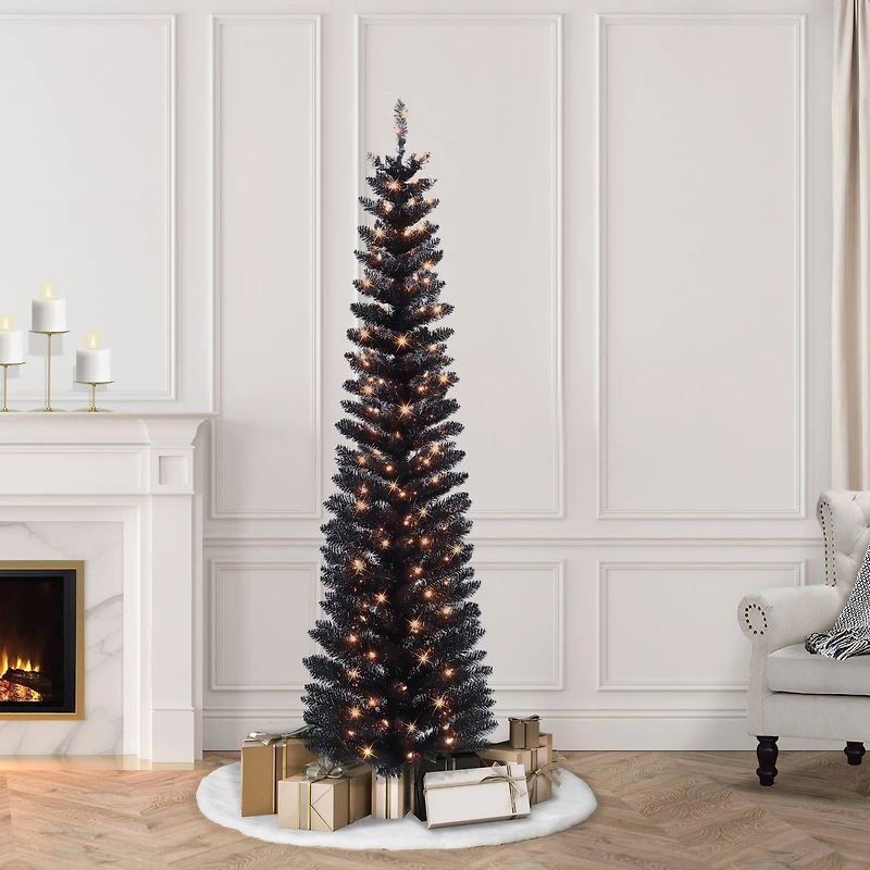 6ft. Pre-Lit Tinsel Artificial Tree