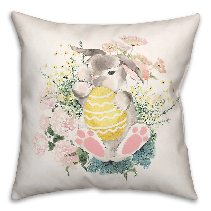 Rabbit Easter Egg 18" x 18" Indoor / Outdoor Pillow