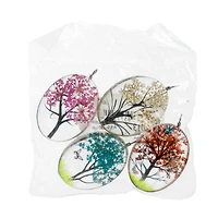 John Bead 30mm x 40mm Dried Flower Assorted Pendants