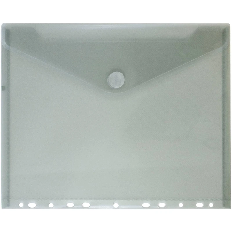 JAM Paper 8.625" x 11.5" Plastic Binder Envelope with Snap Closure, 12ct.