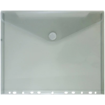 JAM Paper 8.625" x 11.5" Plastic Binder Envelope with Snap Closure, 12ct.