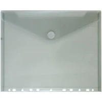 JAM Paper 8.625" x 11.5" Plastic Binder Envelope with Snap Closure, 12ct.