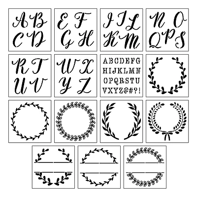 Alphabet Monogram Stencils by Craft Smart®, 12" x 12"