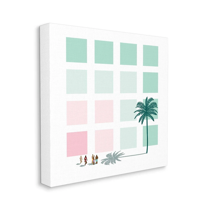 Stupell Industries Palm Tree & Beach Goers Wall Art
