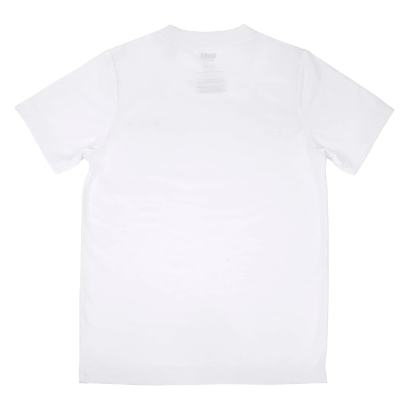 White Adult Polyester Crew Neck T-Shirt by Make Market