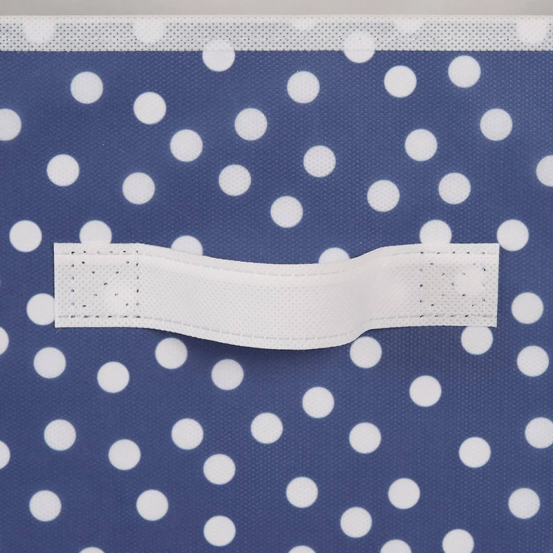 DII® 11" French Blue & White Dots Storage Cube, 2ct.