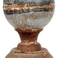 Hello Honey® 25" Distressed Zinc Finish Metal Finial Spindle Décor