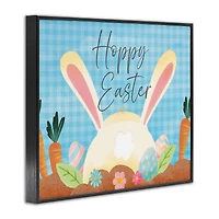 Stupell Industries Happy Easter Spring Carrot Garden Framed Giclee Art