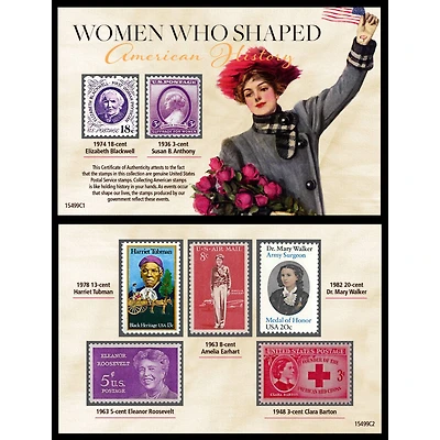 Women Who Shaped American History Postage Stamp Collection