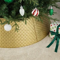 Glitzhome® 3ft. Gold Weave Metal Tree Collar