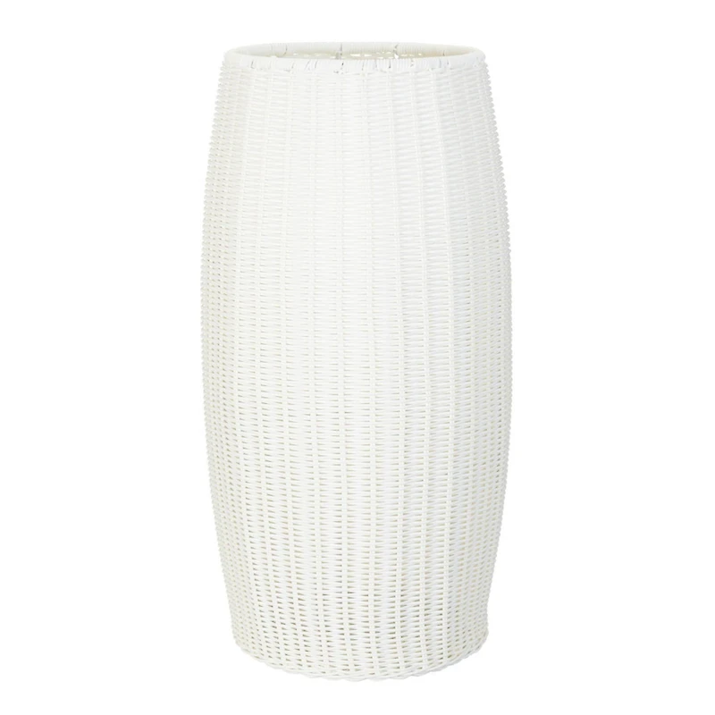 Household Essentials 24.5" White Woven Pedestal