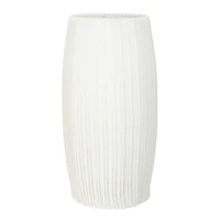 Household Essentials 24.5" White Woven Pedestal