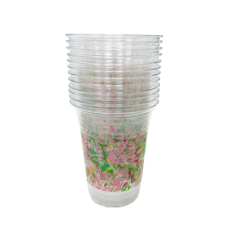 16oz. Floral Plastic Cups, 12ct. by Ashland®