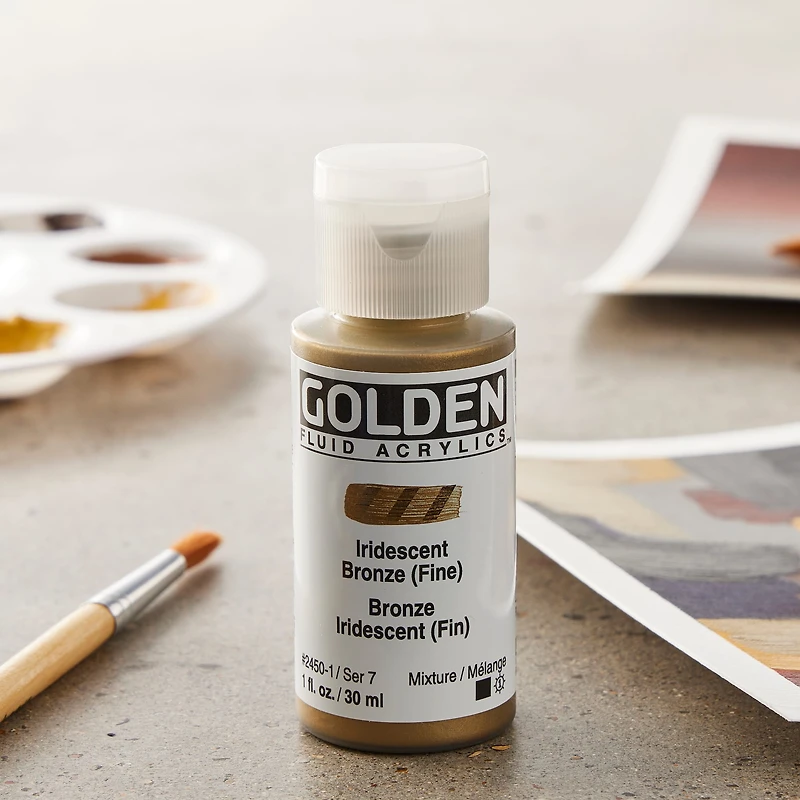 Golden® Iridescent Fluid Acrylics