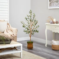 4ft. Olive Artificial Tree in Metal Planter