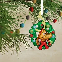 Hallmark Dr. Seuss's How the Grinch Stole Christmas™ 4.5" Max in Wreath Blown Glass Ornament