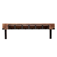 Rustic Wooden Stemware Organization & Display Rack