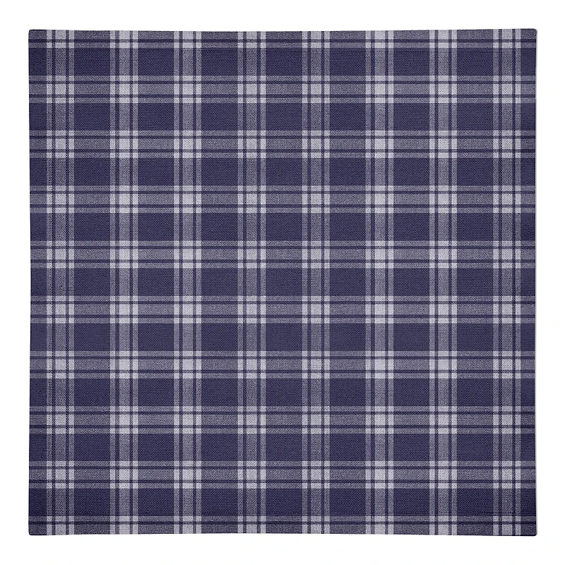 Navy Plaid 10" x 10" Poly Twill Napkin