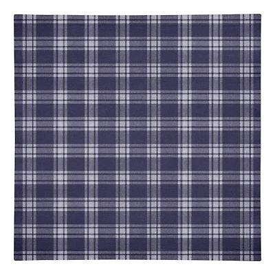 Navy Plaid 10" x 10" Poly Twill Napkin