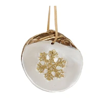 3" Clam Shell Snowflake Ornaments Set