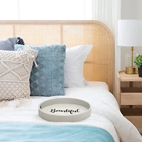 Elegant Designs™ 13.8" Round Beautiful Serving Tray with Handles