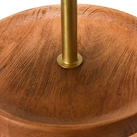 Hello Honey® 21.5" Natural & Gold Elegant Modern 3-Tiered Tray