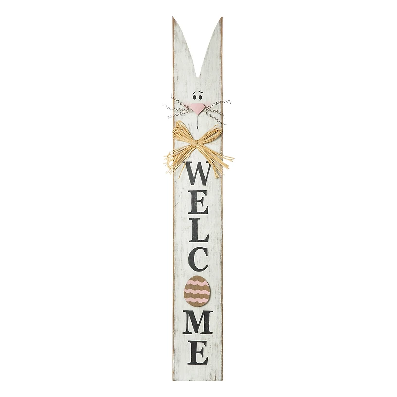 Glitzhome® 42" Wooden Easter Bunny Porch Sign