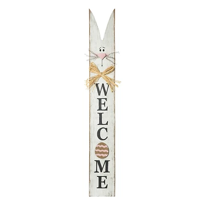 Glitzhome® 42" Wooden Easter Bunny Porch Sign