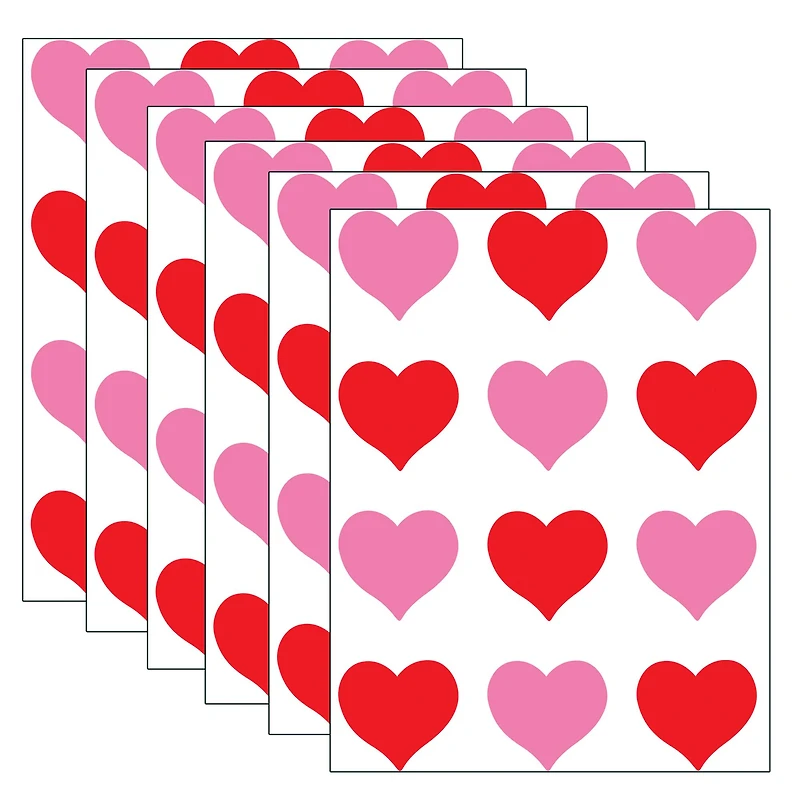 Teacher Created Resources Mini Hearts Accents, 6 Packs of 36
