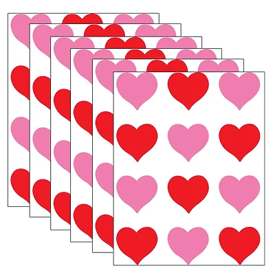 Teacher Created Resources Mini Hearts Accents, 6 Packs of 36
