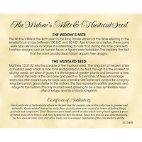 Bible Verses With Widow's Mite and Mustard Seeds Table Top Frame