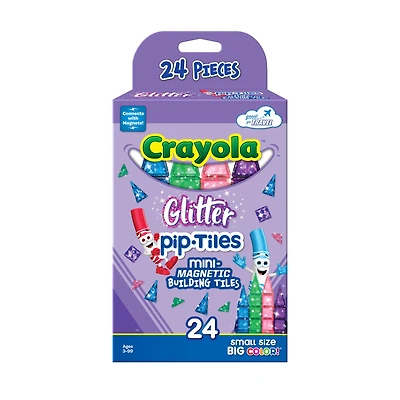 Crayola® Glitter Pip-Tiles Mini-Magnetic Building Tiles
