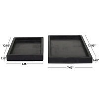 CosmoLiving by Cosmopolitan Black Marble Tray Set