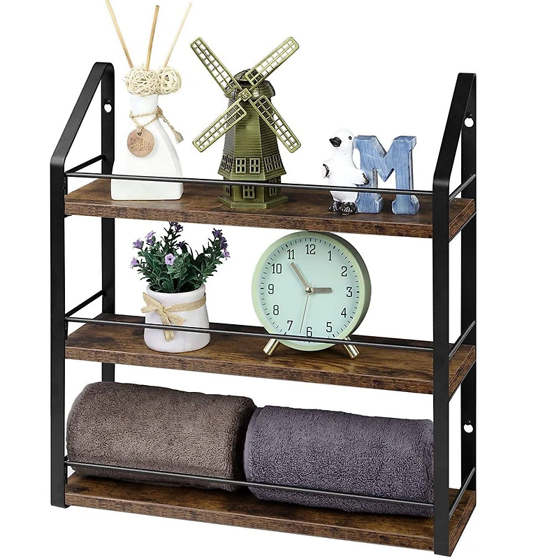 NEX™ 17" Brown Wall-Mounted 3-Tier Spice Rack Organizer