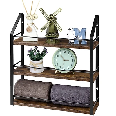 NEX™ 17" Brown Wall-Mounted 3-Tier Spice Rack Organizer