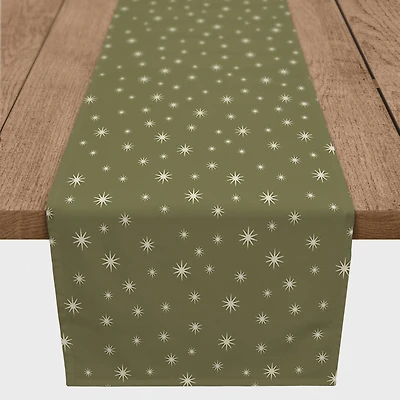 90" Green Twinkle Cotton Twill Runner